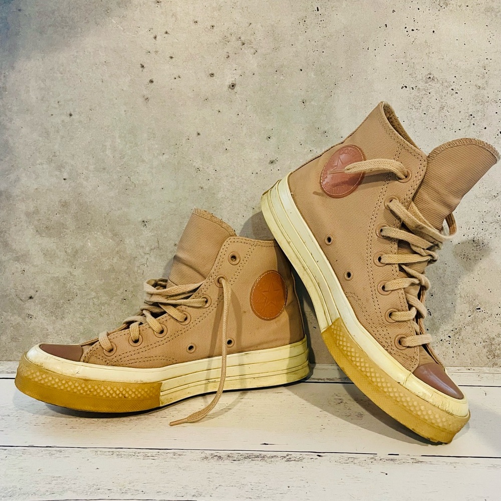 Converse Chuck Taylor Light Tan High Tops
